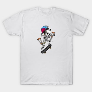 Skeleton Skateboarding T-Shirt